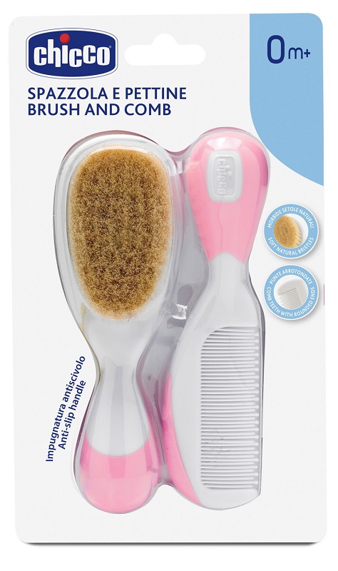 CHICCO SPAZZOLA + PETTINE ROSA - Farmacia Puddu Baire S.r.l.