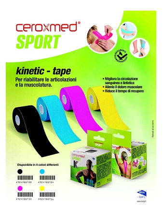 CEROXMED SPORT KINETIC TAPE BLU 1 PEZZO - Farmacia Puddu Baire S.r.l.