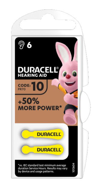 DURACELL ACTIVAIR HEARING AID EASY TAB 10 GIALLO BATTERIA PER APPARECCHIO ACUSTICO 6 PEZZI - Farmacia Puddu Baire S.r.l.