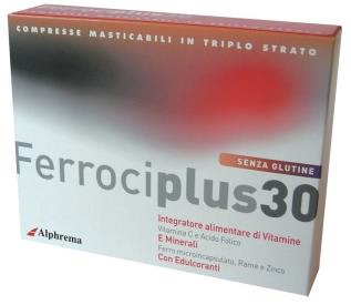 FERROCIPLUS 30 24 COMPRESSE MASTICABILI - Farmacia Puddu Baire S.r.l.