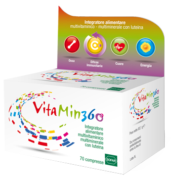 VITAMIN 360 MULTIVITAMINICO MULTIMINERALE 70 COMPRESSE ASTUCCIO 93,10 G - Farmacia Puddu Baire S.r.l.