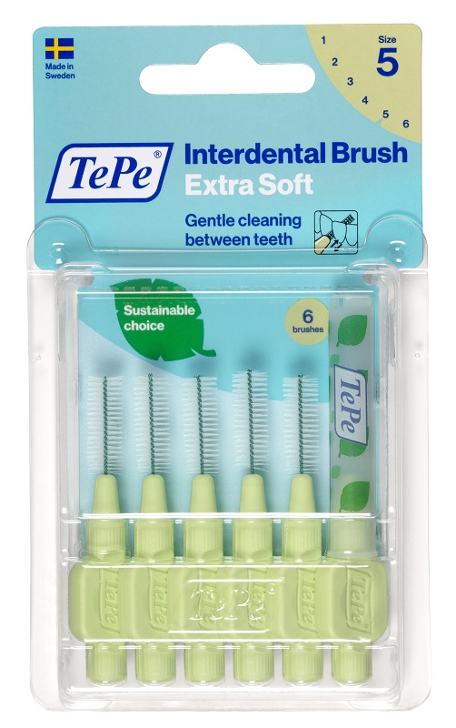 TEPE SCOVOLINO XSOFT VERDE 0,8MM 6 PEZZI - Farmacia Puddu Baire S.r.l.