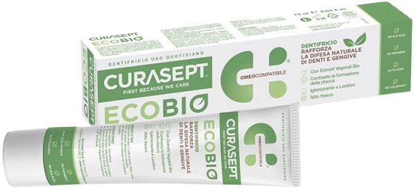 CURASEPT PHARMADENT ECOBIO DENTIFRICIO 75 ML - Farmacia Puddu Baire S.r.l.