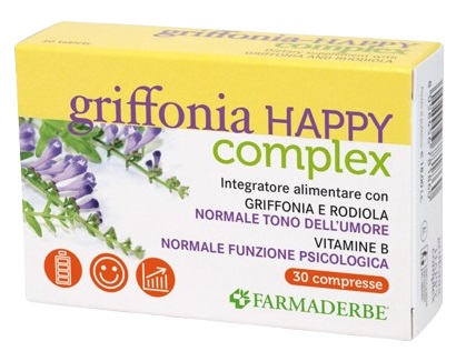 GRIFFONIA HAPPY COMPLEX 30 COMPRESSE - Farmacia Puddu Baire S.r.l.