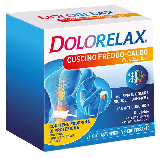 DOLORELAX ICE HOT CUSCINO RIUTILIZZABILE CON VELCRO FISSANTE 11X26 CM - Farmacia Puddu Baire S.r.l.