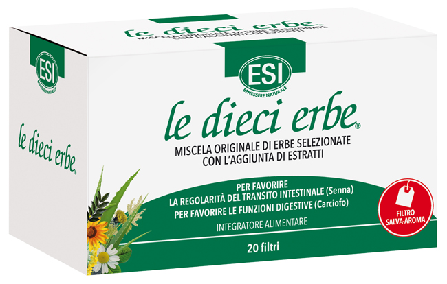 ESI LE DIECI ERBE TISANA 20 FILTRI - Farmacia Puddu Baire S.r.l.