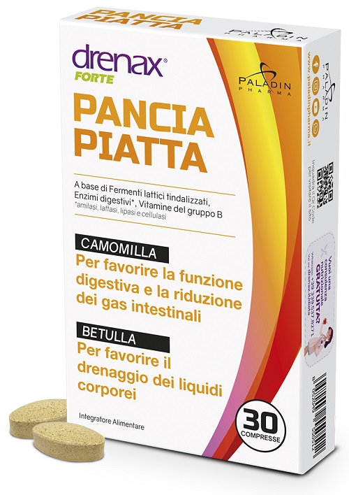 DRENAX FORTE PANCIA PIATTA 30 COMPRESSE - Farmacia Puddu Baire S.r.l.