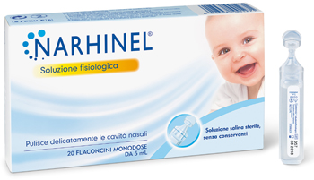 SOLUZIONE FISIOLOGICA PER ASPIRATORE NASALE NARHINEL 20 FIALE X 5 ML BIPACK - Farmacia Puddu Baire S.r.l.