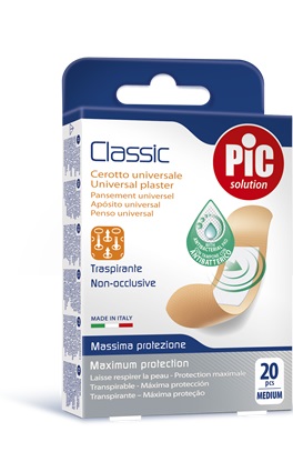 CEROTTO PIC CLASSIC 19X72 MM ANTIBATTERICO 20 PEZZI - Farmacia Puddu Baire S.r.l.