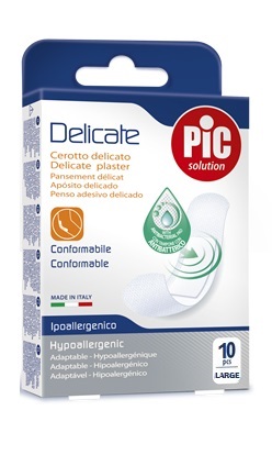 CEROTTO PIC DELICATE 25X72 MM ANTIBATTERICO 10 PEZZI - Farmacia Puddu Baire S.r.l.