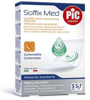 CEROTTO PIC SOFFIX MED IN TNT CON TAMPONE CENTRALE ASSORBENTE STERILE MONOUSO 5X7 CM ANTIBATTERICO 5 PEZZI - Farmacia Puddu Baire S.r.l.