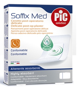 CEROTTO PIC SOFFIX MED IN TNT CON TAMPONE CENTRALE ASSORBENTE STERILE MONOUSO STERILE 25X10 CM ANTIBATTERICO 3 PEZZI - Farmacia Puddu Baire S.r.l.