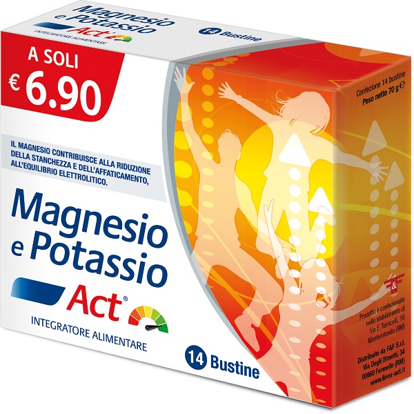 MAGNESIO E POTASSIO ACT 14 BUSTINE 5 G - Farmacia Puddu Baire S.r.l.