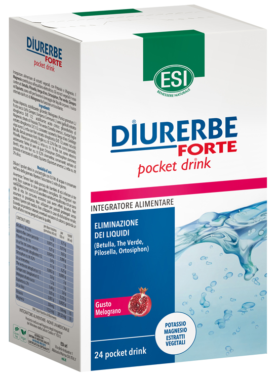 ESI DIURERBE FORTE POCKET DRINK MELOGRANO 24 X 20 ML - Farmacia Puddu Baire S.r.l.
