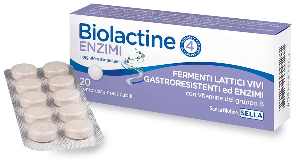 BIOLACTINE ENZIMI 20 COMPRESSE NUOVA FORMULA - Farmacia Puddu Baire S.r.l.