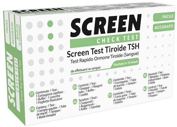 TEST RAPIDO PER L'INDIVIDUAZIONE QUALITATIVA DI ORMONE TIROIDE-STIMOLANTE TSH NEL SANGUE UMANO SCREEN CHECK TEST TIROIDE/TSH - Farmacia Puddu Baire S.r.l.