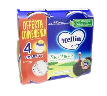 MELLIN OMOGENEIZZATO TACCHINO 4X80 G - Farmacia Puddu Baire S.r.l.
