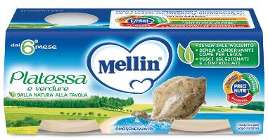 MELLIN OMOGENEIZZATO PLATESSA 2X80 G - Farmacia Puddu Baire S.r.l.