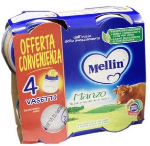MELLIN OMOGENEIZZATO MANZO 4X80 G - Farmacia Puddu Baire S.r.l.
