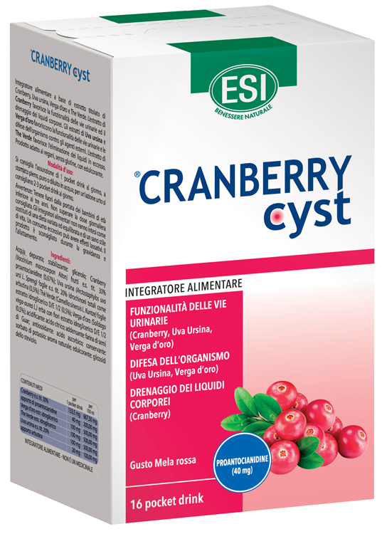 ESI CRANBERRY CYST POCKET DRINK 16 BUSTINE - Farmacia Puddu Baire S.r.l.