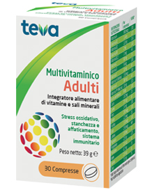 MULTIVITAMINICO ADULTI TEVA 30 COMPRESSE 30 G - Farmacia Puddu Baire S.r.l.