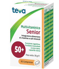 MULTIVITAMINICO SENIOR TEVA 30 COMPRESSE 39 G - Farmacia Puddu Baire S.r.l.