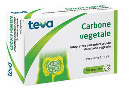 CARBONE VEGETALE TEVA 40 COMPRESSE 16,2 G - Farmacia Puddu Baire S.r.l.