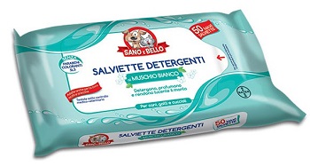 SANO E BELLO SALVIETTE DETERGENTI MUSCHIO BIANCO 50 PEZZI - Farmacia Puddu Baire S.r.l.
