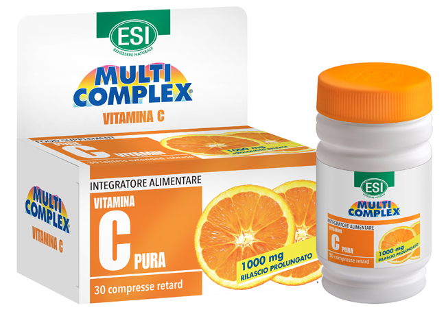 ESI MULTICOMPLEX VITAMINA C PURA 1000 MG RETARD 30 COMPRESSE - Farmacia Puddu Baire S.r.l.