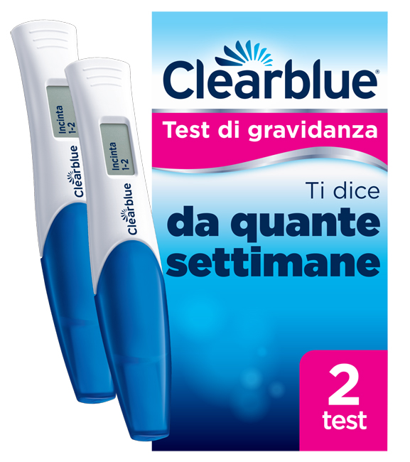 TEST DI GRAVIDANZA CLEARBLUE CON INDICATORE DELLE SETTIMANE 2 PEZZI - Farmacia Puddu Baire S.r.l.