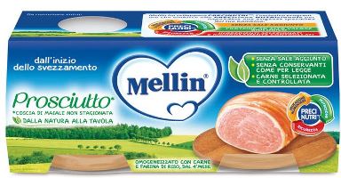 MELLIN OMOGENEIZZATO PROSCIUTTO 2 PEZZI X 80 G - Farmacia Puddu Baire S.r.l.