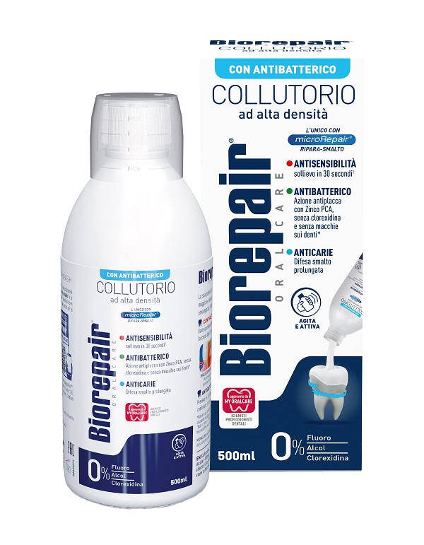 BIOREPAIR ORAL CARE COLLUTORIO ALTA INTENSITA' 3IN1 ANTISENSIBILITA', ANTIBATTERICO, ANTICARIE 500 ML - Farmacia Puddu Baire S.r.l.