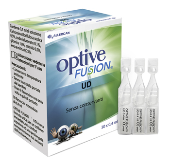 OPTIVE FUSION UD SOLUZIONE OFTALMICA STERILE 30 FLACONCINI MONODOSE 0,4 ML - Farmacia Puddu Baire S.r.l.