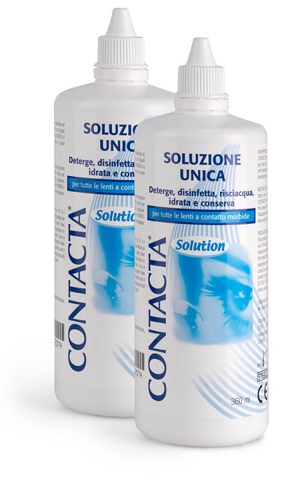 SOLUZIONE PER LENTI A CONTATTO CONTACTA 2 PEZZI 360 ML - Farmacia Puddu Baire S.r.l.