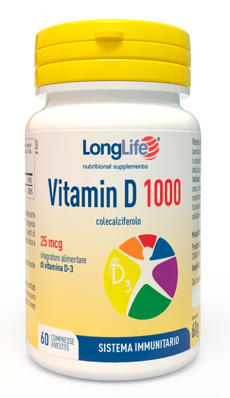LONGLIFE VITAMINA D3 1000UI 60 COMPRESSE - Farmacia Puddu Baire S.r.l.