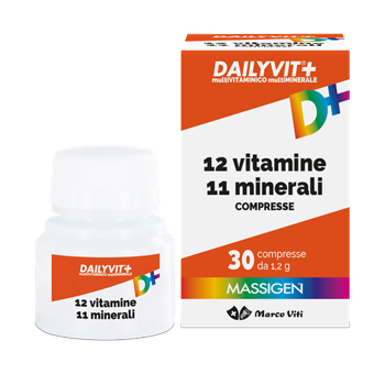 DAILYVIT+ 12 VITAMINE 11 MINERALI 30 COMPRESSE - Farmacia Puddu Baire S.r.l.
