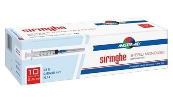 SIRINGA PER VENIPUNTURA MASTER-AID 5 ML GAUGE 23 10 PEZZI - Farmacia Puddu Baire S.r.l.