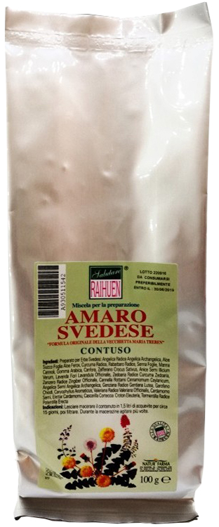 RAIHUEN ERBE SVEDESI CONTUSO PREPARATO PER AMARO SVEDESE 100 G - Farmacia Puddu Baire S.r.l.
