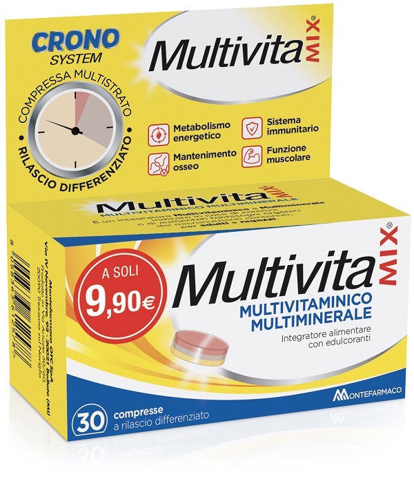 MULTIVITAMIX CRONO 30 COMPRESSE - Farmacia Puddu Baire S.r.l.