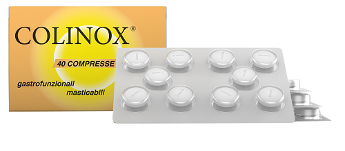 COLINOX 40 COMPRESSE MASTICABILI GASTROFUNZIONALI 56 G - Farmacia Puddu Baire S.r.l.