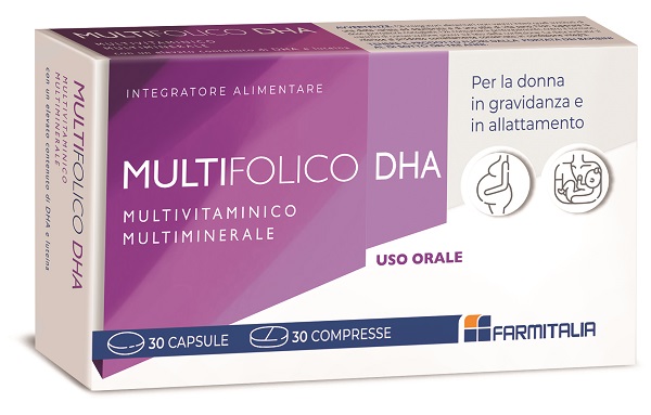 MULTIFOLICO DHA 30 CAPSULE ROSSE + 30 CAPSULE VIOLA - Farmacia Puddu Baire S.r.l.