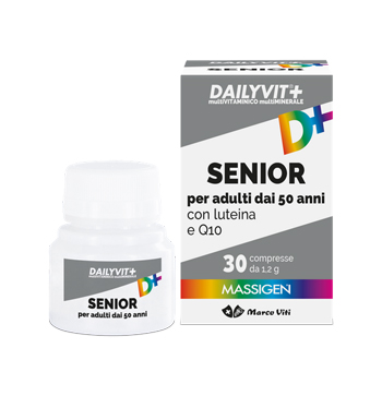 DAILYVIT+ SENIOR MULTIVITAMINICO E MULTIMINERALE 30 COMPRESSE - Farmacia Puddu Baire S.r.l.