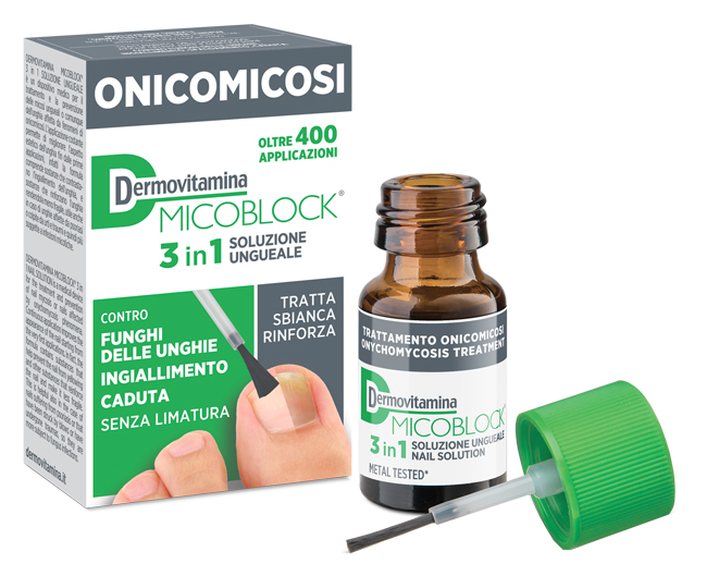 DERMOVITAMINA MICOBLOCK 3 IN 1 ONICOMICOSI SOLUZIONE UNGUEALE 7 ML - Farmacia Puddu Baire S.r.l.