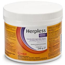 HERPLESS POLVERE BARATTOLO 240 G CON MISURINO - Farmacia Puddu Baire S.r.l.