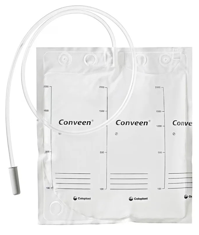 SACCA LETTO CONVEEN BASIC CON MANIGLIA CAPACITA' 2000ML LUNGHEZZA TUBO 100CM NO SCARICO CONFEZIONE DA 30 PEZZI - Farmacia Puddu Baire S.r.l.