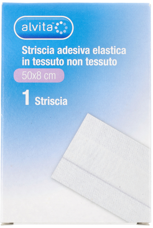 GARZA ALVITA IN TESSUTO NON TESSUTO ESTENSIBILE BIANCO 50X8CM - Farmacia Puddu Baire S.r.l.