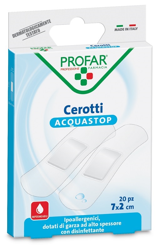 CEROTTO ACQUASTOP MEDI 7X2 CM PROFAR 20 PEZZI - Farmacia Puddu Baire S.r.l.