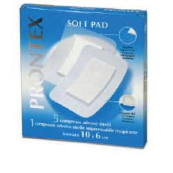 GARZA COMPRESSA PRONTEX SOFT PAD 10X6 CM 6 PEZZI (5 TNT + 1 IMPERMEABILE AQUA PAD) - Farmacia Puddu Baire S.r.l.