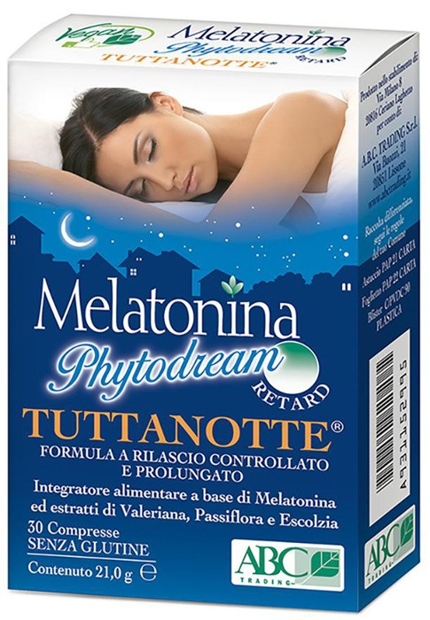 MELATONINA PHYTODREAM TUTTANOTTE RETARD 30 COMPRESSE - Farmacia Puddu Baire S.r.l.