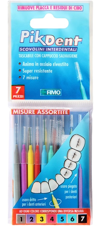 PIKDENT STUZZICOLINO 1 BUSTINA CON 7 MISURE ASSORTITE - Farmacia Puddu Baire S.r.l.